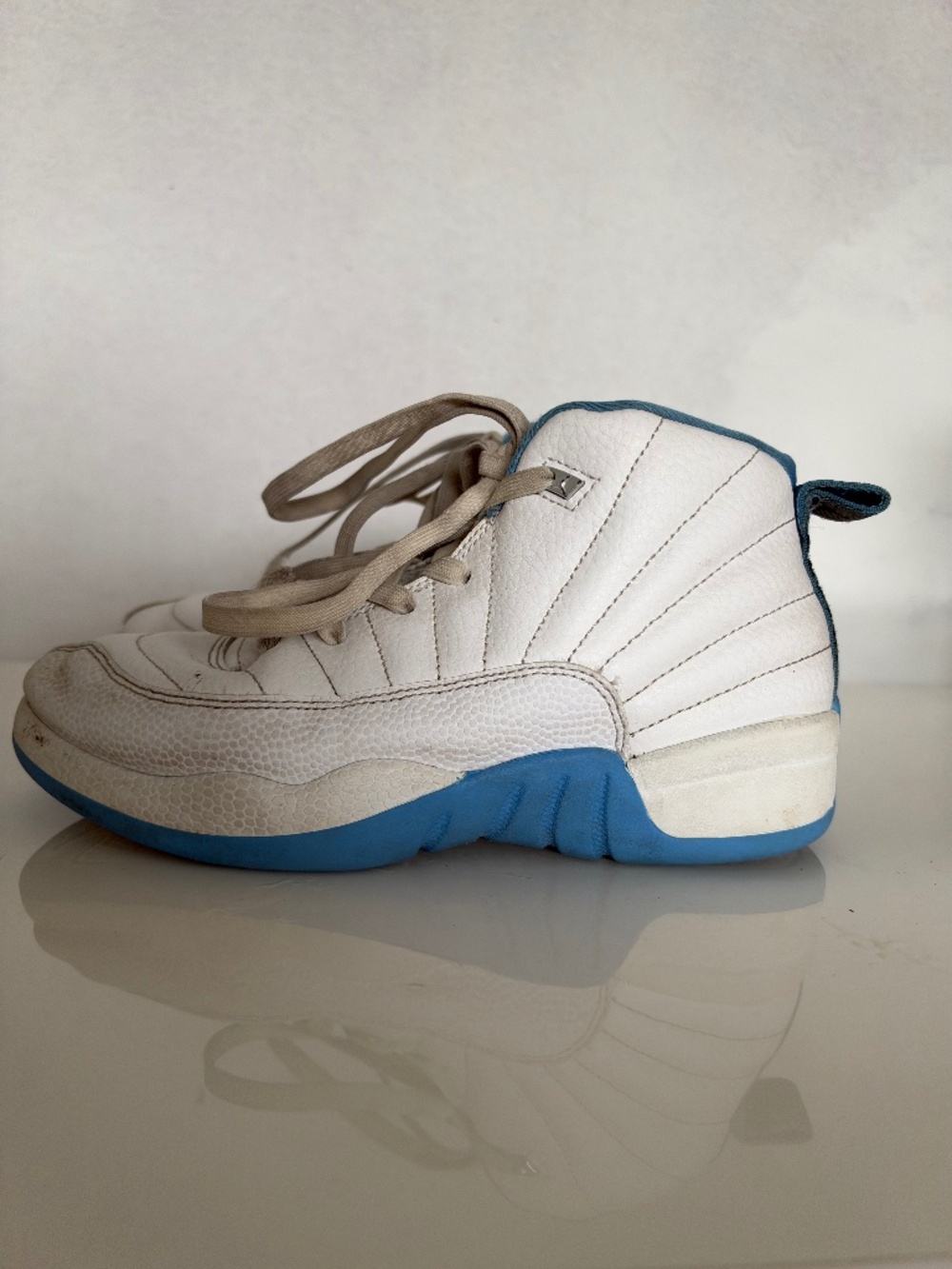 Nike Air Jordan 12 Retro White & Blue – Kids Size 2Y